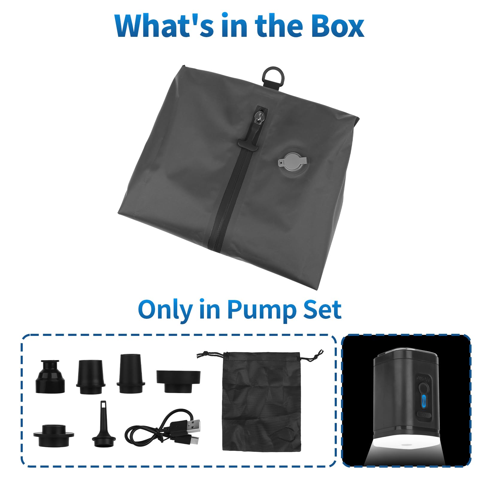 ANQAROS Vacuum Bags for Travel,Vacuum Bags for Travel with Wireless Vacuum Pump,IP67 Reusable Vacuum Compression Bags for Suitcases(1PC+Pump)