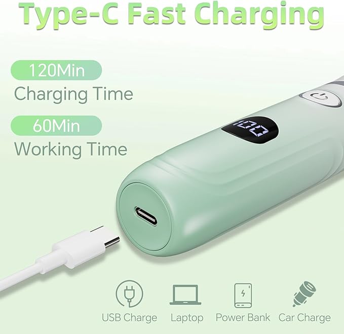 Bikini Trimmer for Women, 3-in-1 Painless Electric Razors for Silk Skin, Wet/Dry Body Hair Shaver for Face Nose Eyebrow Arms Armpit Legs Pubic Area, IPX7 Waterproof, Ceramic Blade