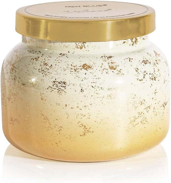 Capri Blue Glimmer Jar Candles - Luxury Holiday Scented Candles for Home - Long Lasting Soy Wax Blend - Scented Holiday & Home Decor - Volcano Oversized Signature Jar (28 oz)