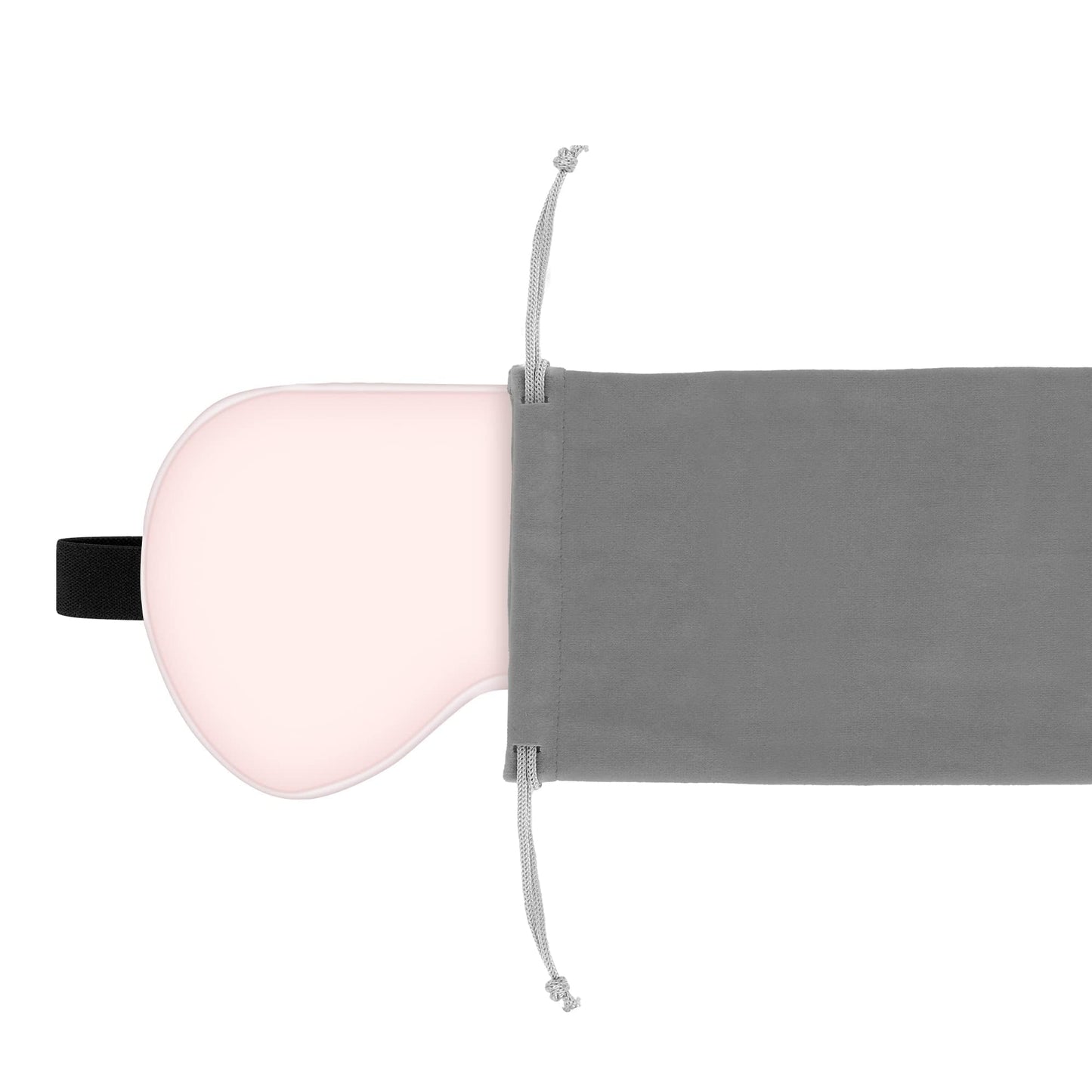 Amazon Basics Genuine Natural Mulberry Silk Curved Sleep Eye Mask with Adjustable Strap, One Size, Pink