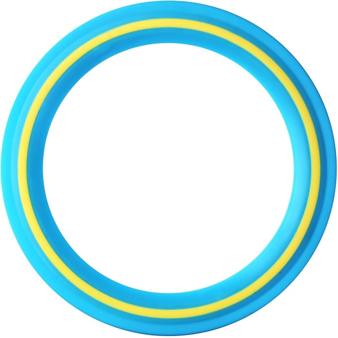 JEEFUD Flying Disc for Kids Adults 11 inch Flying Ring, 3 Pack Beach Backyard Sports Play Soft Discs, Sport Outdoor Toy Gift for 4+ Year Old Boys Girls Family (3PCS (Blue，Pink&Turquoise))