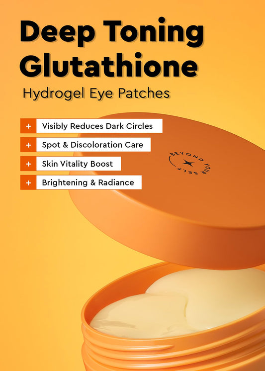 BE+WANTS Bewants Hydrogel Eye Patches with Deep Toning Glutathione, 60 Patches, Under Eye Masks for Brightening and Radiance, Caffeine & Niacinamide patches, Korean Skincare