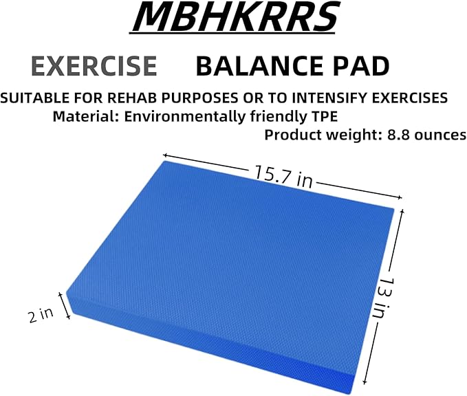 Balance Pad – Stability Trainer for Balance, Stretching, Physical Therapy, Exercise, Mobility, Rehabilitation and Core Training Non-Slip Closed Cell Foam Premium Balance Pad Knee Pad