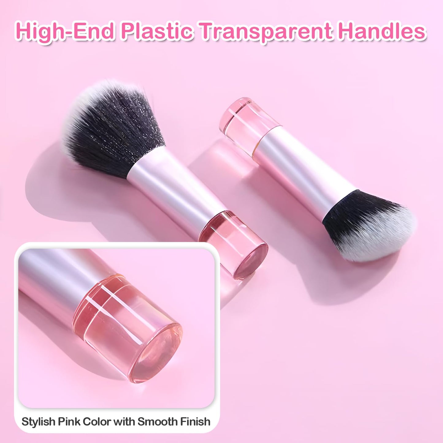 Kingtree 10PCS Mini Makeup Brushes with Pouch, Portable Makeup Brush Travel Set, Easy-taken ON THE GO Makeup Brush Full Complete Function Cosmetic Brushes for Girls
