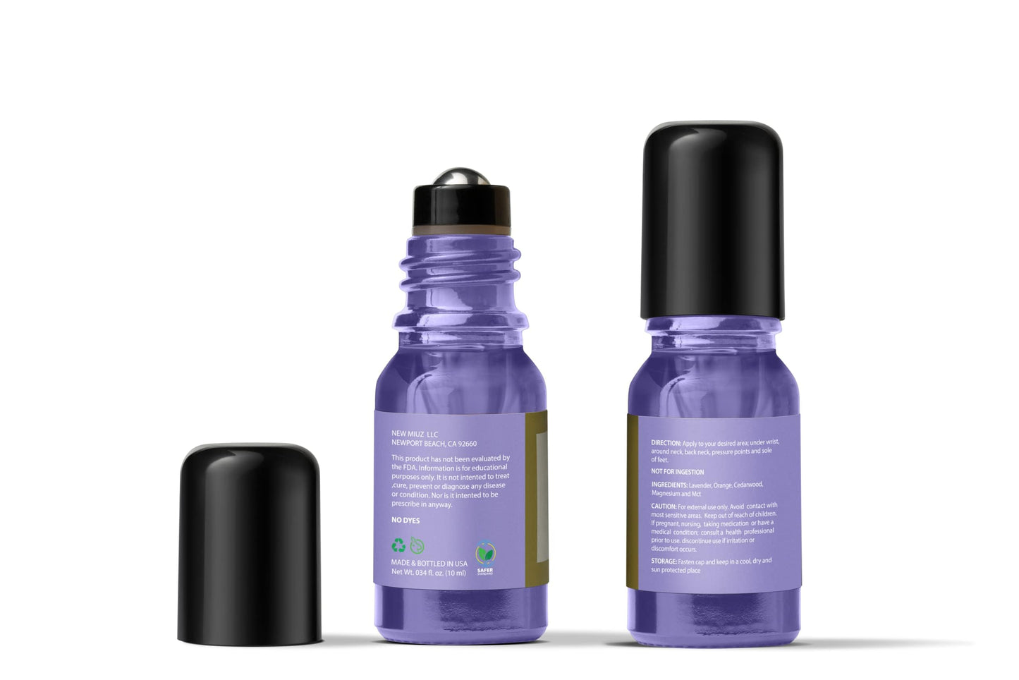 Calm Magnesium Roller Lavender Orange Cedarwood Essential Oil Roll On Calming Aromatherapy Self Care Stress Relief Destress Stocking Stuffers Gifts