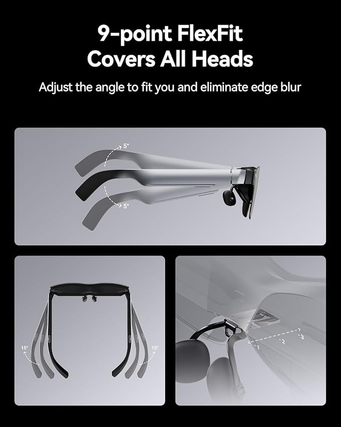 RayNeo Air 3s Pro AR/XR Glasses - 201'' 1200 Nits 120Hz HueView 2.0 Video Display Glasses, Smart Gaming Glasses for iPhone 16,15/Android/Mac/Switch 2/PS5/SteamDeck - Next-Gen Personal Theater