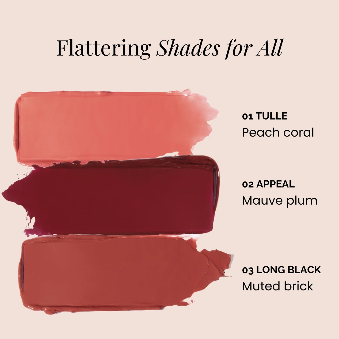 BEIGIC Flush Lip & Cheek Balm - Vegan Buildable & Blendable Multiuse Balm | Natural Flush & Glow | Glowy Blush for Cheeks | Dewy Korean Make Up Cream Blush | 03 Long Black - Muted Brick, 0.14 fl.oz