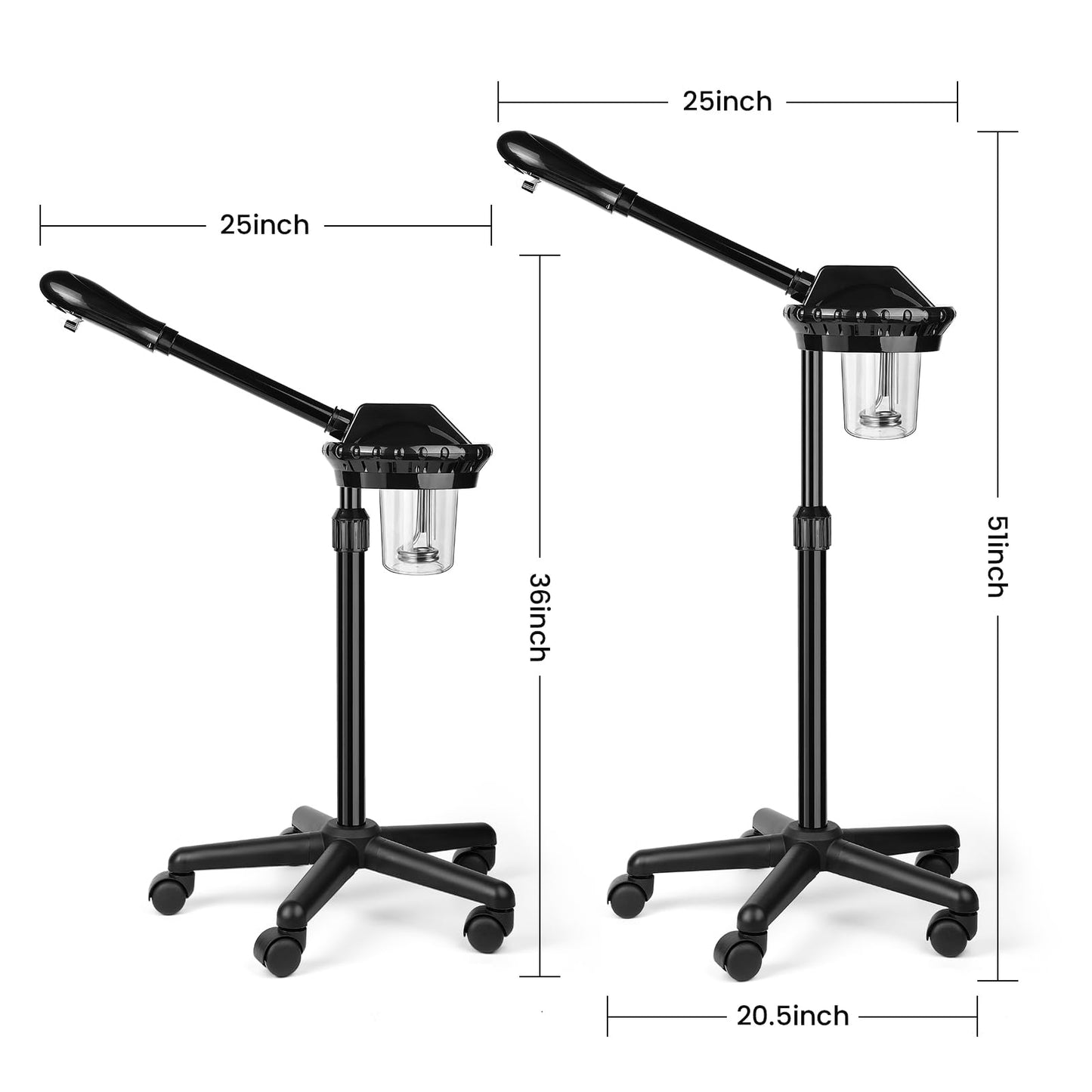 Chetunju Professional Face Steamer, Adjustable Height and Angle, Facial Steamer Clean Skin Firming Pores and Moisturizing Suitable for a Beauty, Spa, at Home