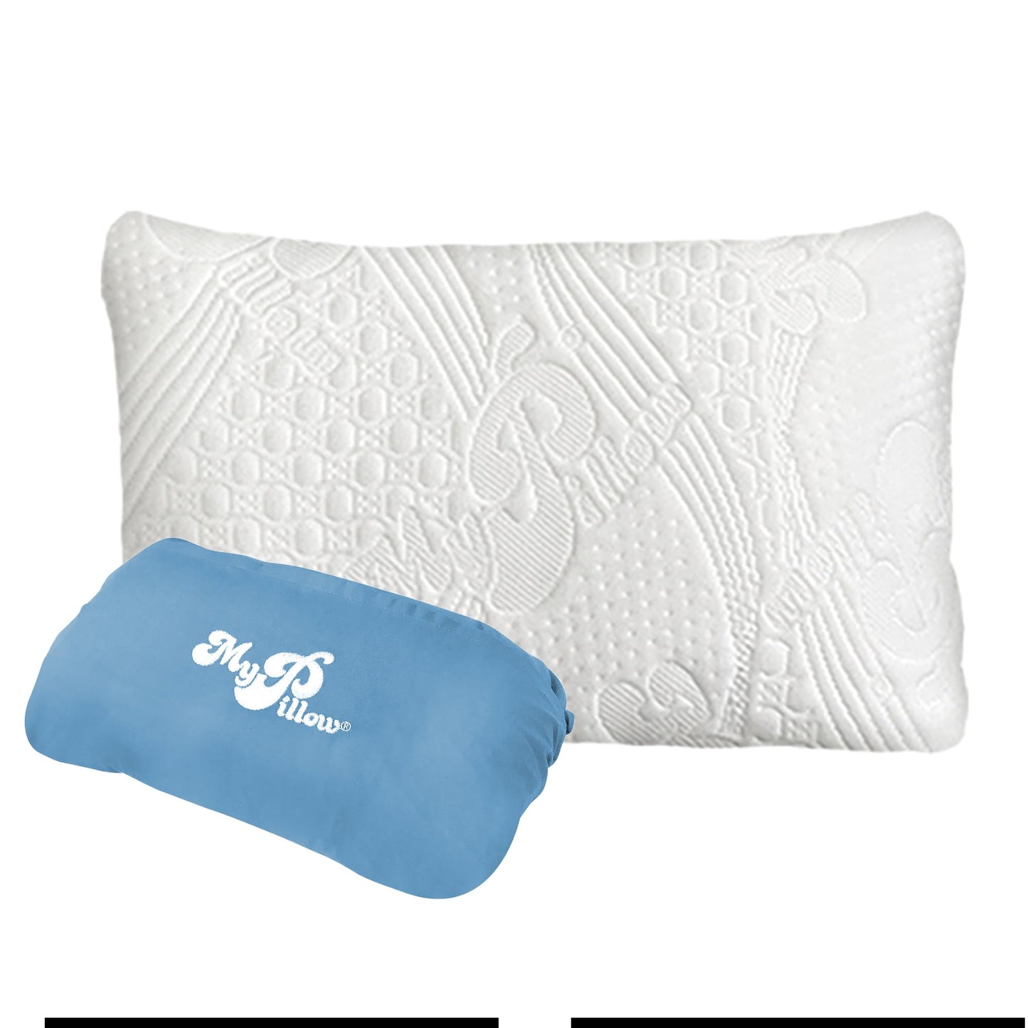 MyPillow Multi-Use Travel Pillow Compact Pillow for On-The-Go Comfort and Sleeping, Portable, Compact, Washable Pillow for Adult and Kids Neck Support [Blue Sage]