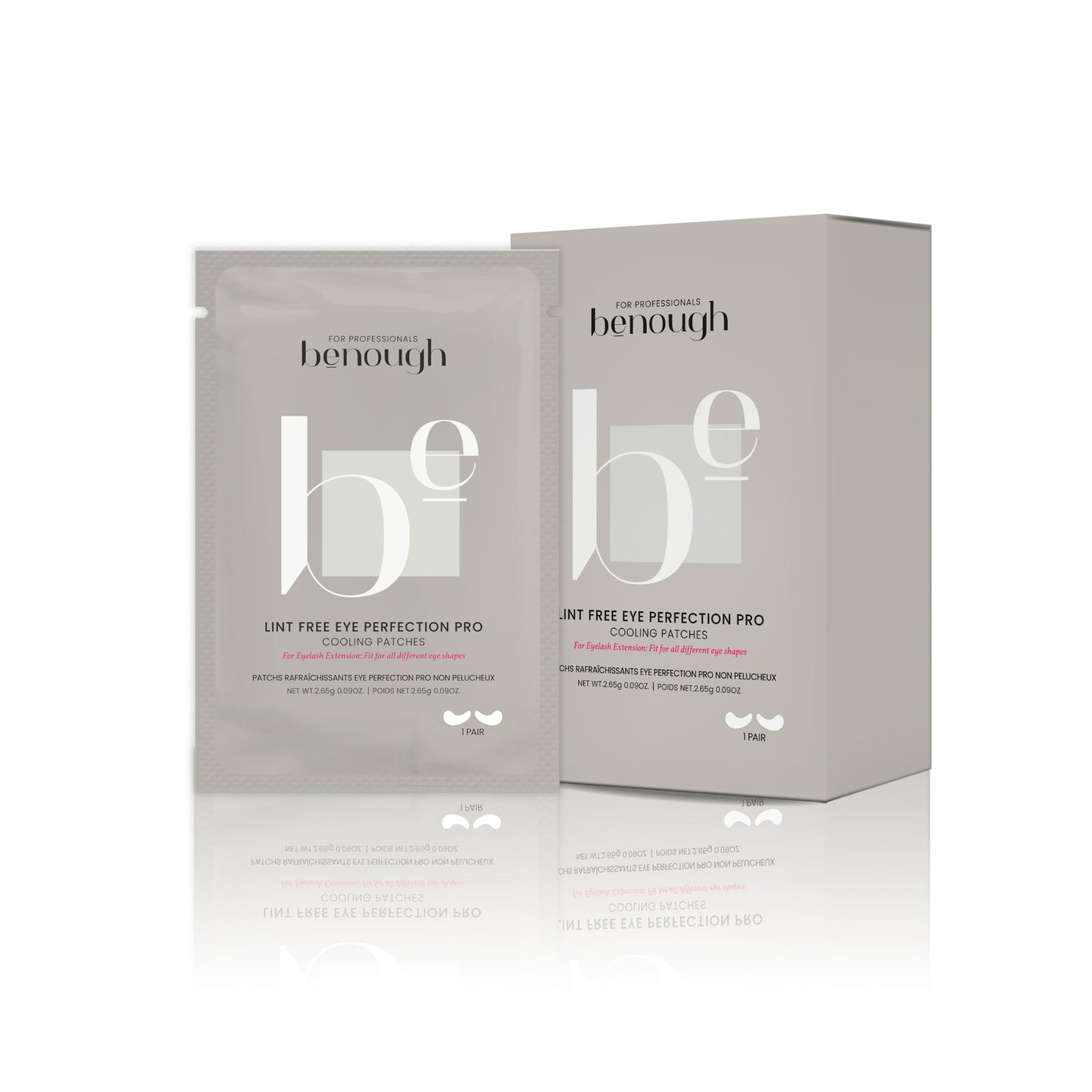 BENOUGH [Dark Circles & Puffy Eyes Treatment Korean Sheet Mask] Lint-Free Eye Perfection Pro Cooling Patches 20 Pack - Hydrogel Under Eye Pads, Hyaluronic Acid, Caffeine, Eyelash Extension Application