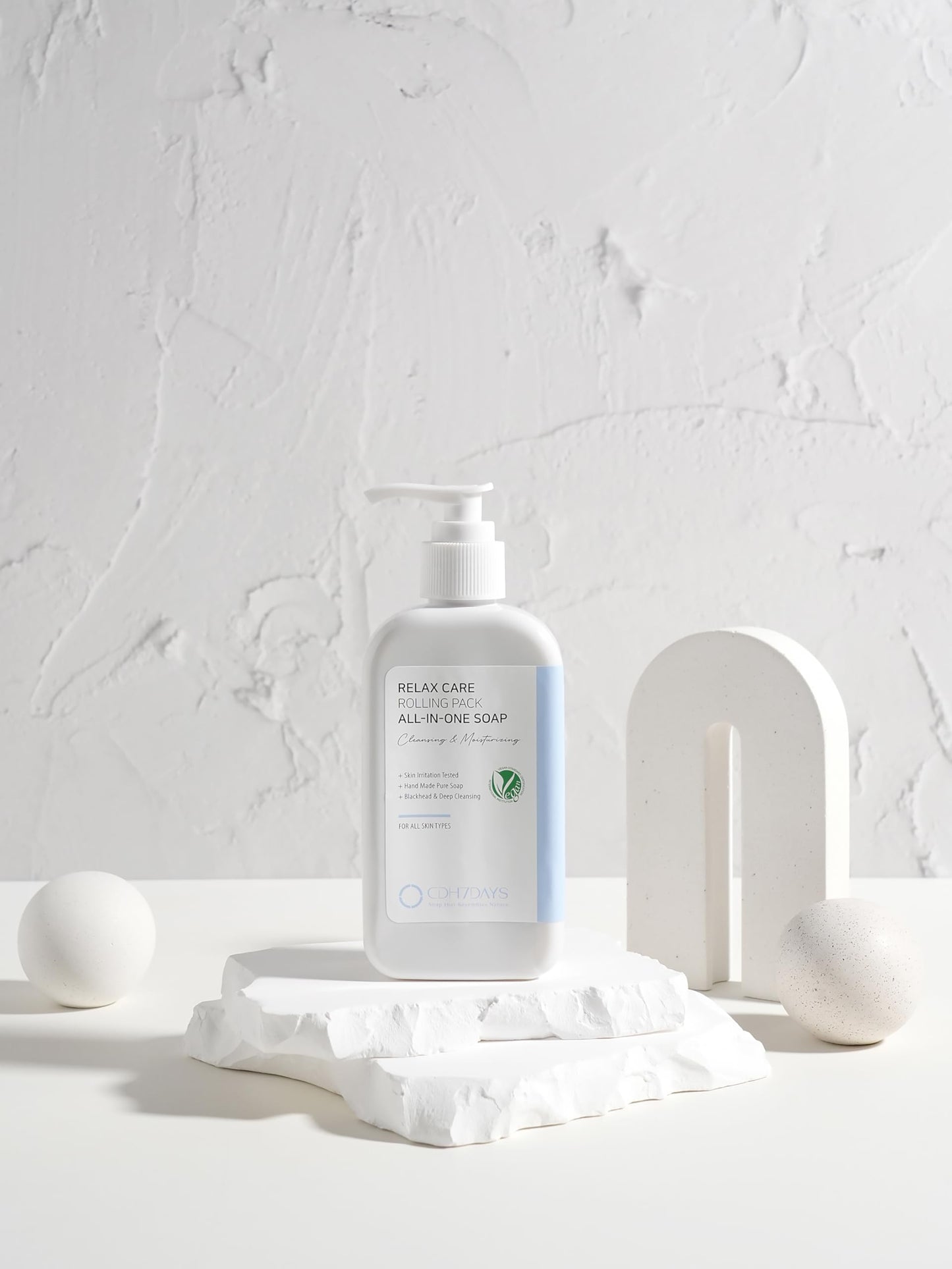 CDH7DAYS EWG VERIFIED VEGAN BAR SOAP/HANDMADE (MADE IN KOREA) Natural Body Soap Bar, Plant-Based, Handmade RELAX CARE ROLLING PACK ALL-IN-ONE SOAP Recommendation for BLACKHEAD & DEEP CLEANSING)