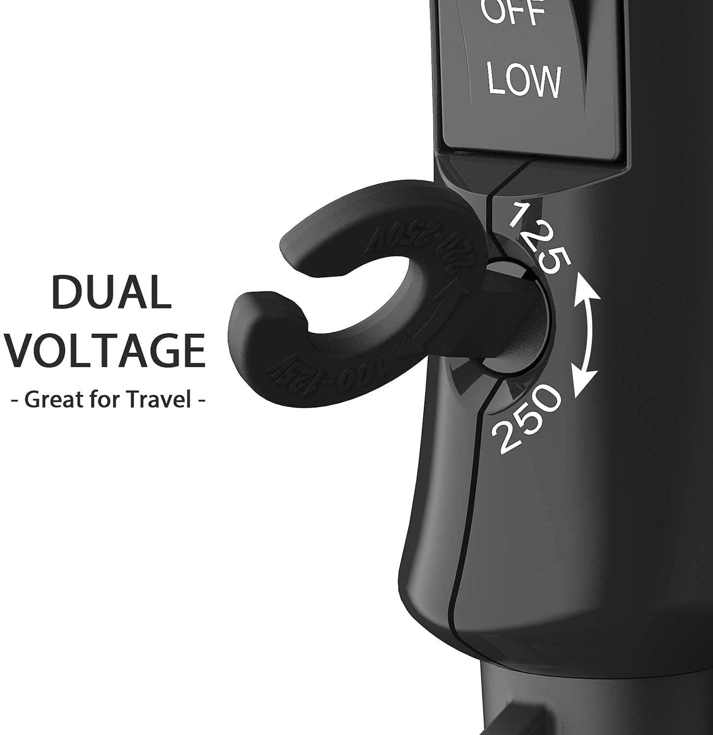 Dan Technology Compact Hair Dryer,Travel Hair Dryer,Portable Mini BlowDryer with Concentrator&Diffuser,HairDryer with European Plug