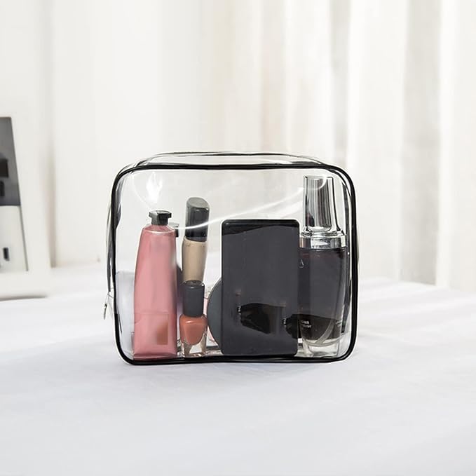 36PCS Clear Makeup Bags, Zippered Travel Toiletry Bag, PVC Plastic Travel Bags for Women Men, Travel Waterproof Portable Bag for Bathroom, TSA Approved