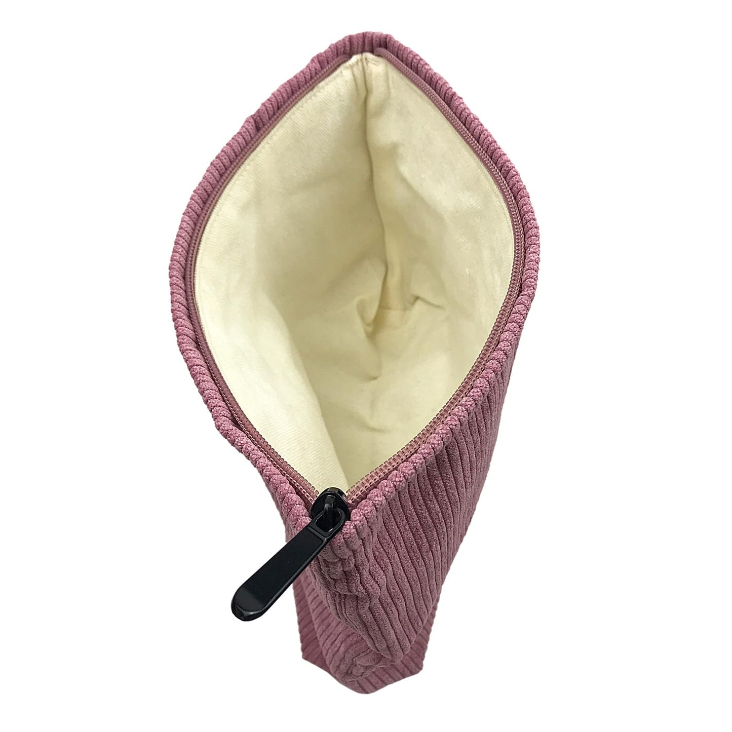 GUTGNK Women's Corduroy Cosmetic Bag, Large Capacity Canvas Cosmetic Bag Travel Toiletry Bag Accessories Organizer, Pink