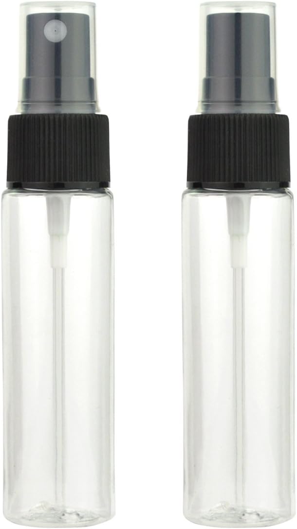 Jmkcoz Spray Bottles, 12 Pack 30ml 1oz Clear Empty Fine Mist Plastic Mini Travel Bottle Set Portable Refillable Liquid Containers for Cleaning, Travel£¬1 Pieces Microfiber Cleaning Cloth