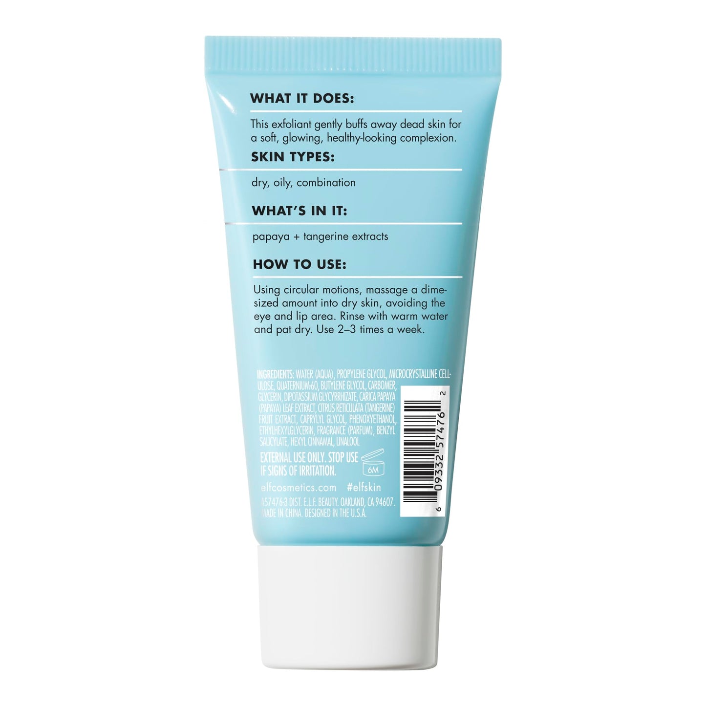 e.l.f. SKIN Holy Hydration! Gentle Peeling Exfoliant Mini, Effective Cleanser, Easy to Apply, Peels Away Dead Skin, Removes Dirt, Ideal for All Skin Types