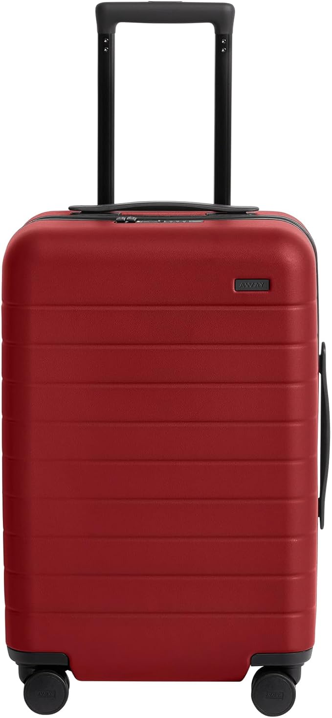Away Carry-On Luggage, Lightweight Hardside Suitcase with Spinner Wheels, 22 Inch Airline Approved, TSA Lock, Tango Red