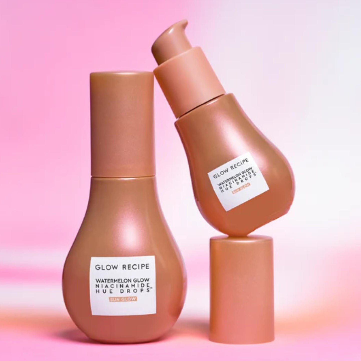 Glow Recipe Hue Drops - Mini Tinted Face Serum - Bronzing Drops to Brighten & Hydrate - Skincare Makeup Primer & Liquid Highlighter to Blur Pores for a Radiant, Even Skin Tone - Sun Glow (15ml)