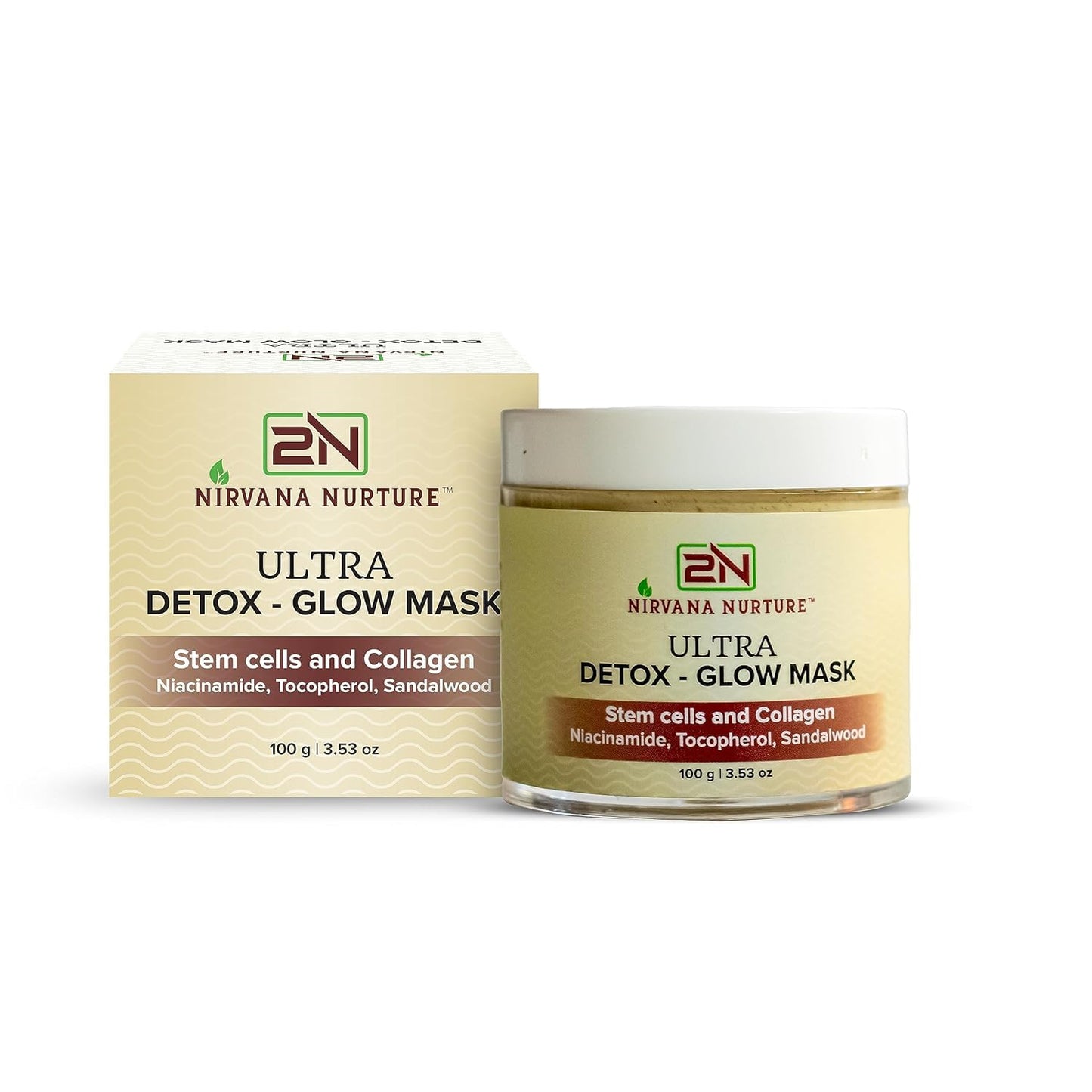 Nirvana Nurture Ultra-Detox Glow Mask -Detox Skin Daily, Boost Skin Firmness and Naturally Enhance Glow