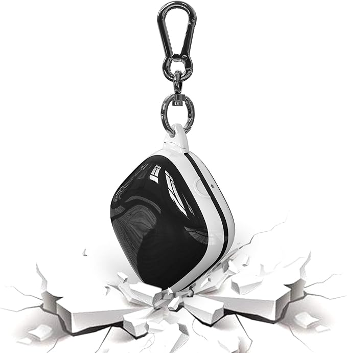 Compatible Powerbeats Pro Case Cover, Full Protective Shockproof Anti-Slip Silicone Case for Beats Powerbeats Pro 2019 (White Edge+Black)