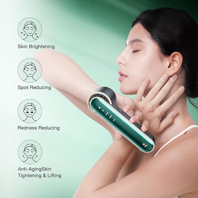 JOVS Blacken PRO Skincare Device for Face, Facial Beauty Device for Skin Rejuvenation Spot and Blemish Lightening, Ice-Cooling Contact | 3 Modes (Green)