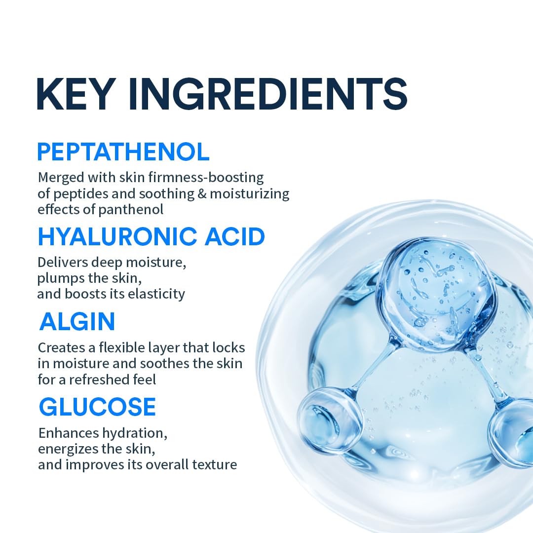 ANOTHERFACE PEPTATHENOL™ Aqua Balance Modeling Pack, Deep Hydrating & Cooling Jelly Mask, Intensive Calming & Soothing, Smooth Skin Texture, Home Spa Kit, Korean Skin Care, 4 cups in 1 Pack, Vegan