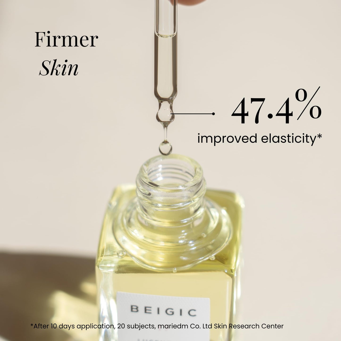 BEIGIC Lucent Oil - Vegan Face Oil Firming Hydrating Serum with Green Coffee Bean, Argan, Rosehip Oils & Squalane for Glowy Skin (0.33 Fl. Oz)