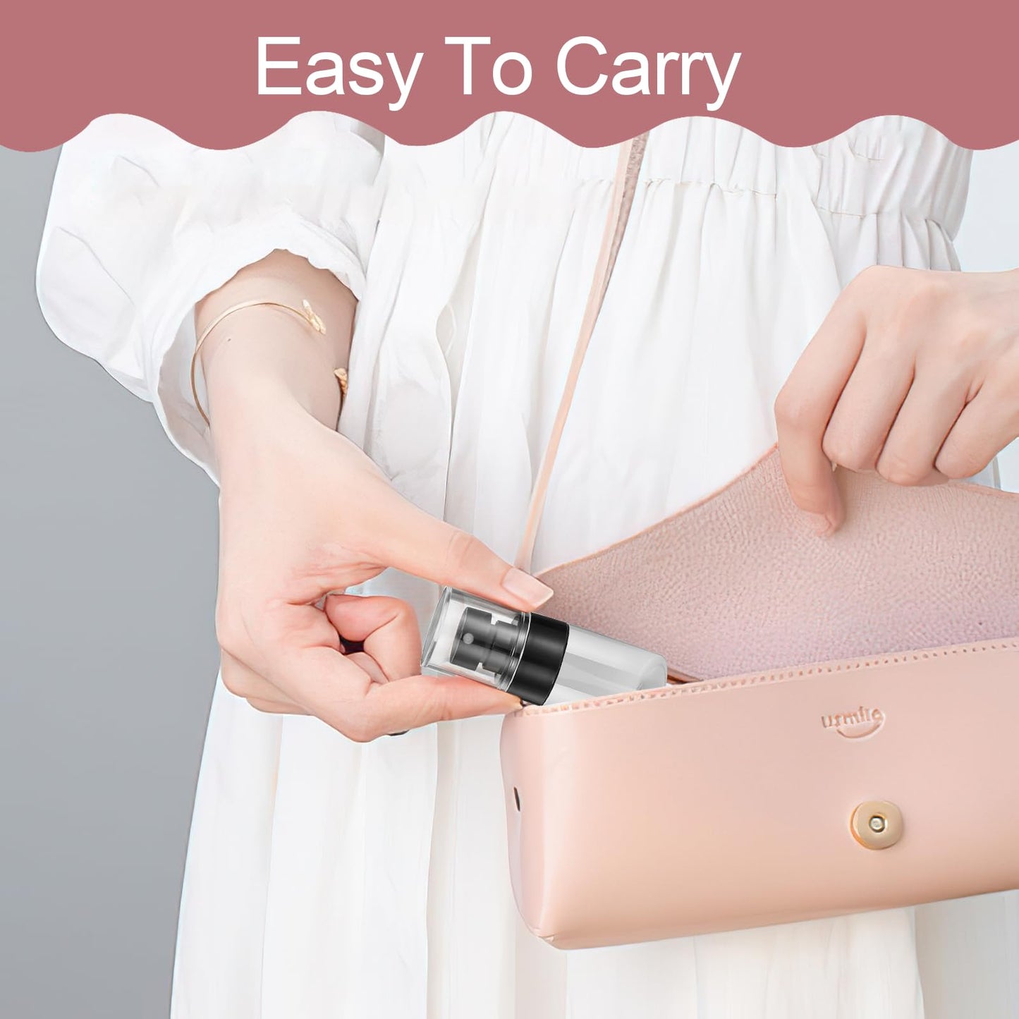 QIYUDA 6 Pack 1oz Mini Spray Bottle, 30ML Plastic Empty Refillable Fine Mist Travel Toners Perfume Face Small Spray Bottles (6 Pcs Black)