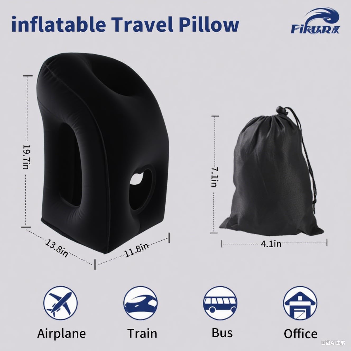 AGEFEREO Neck Pillow Airplane Pillow for Long Flight,airplanesleep Support,Airplane Sleeping Support, Inflatable Pillow for Flights, Travel Essentials Neck Pillows for Airplanes