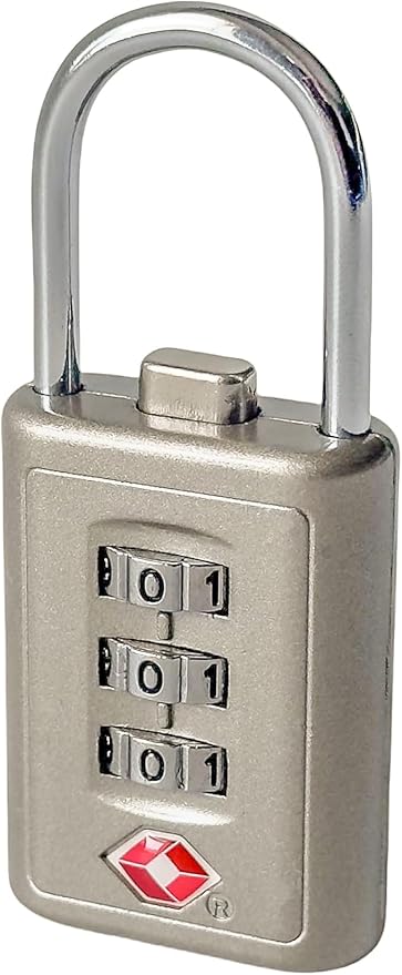 Combination Lock TSA Approved Lock 3 Digit Code Padlock Luggage Lock for Bags, Luggage, Backpacks, Toolboxes, Suitcases, Storage Cabinets