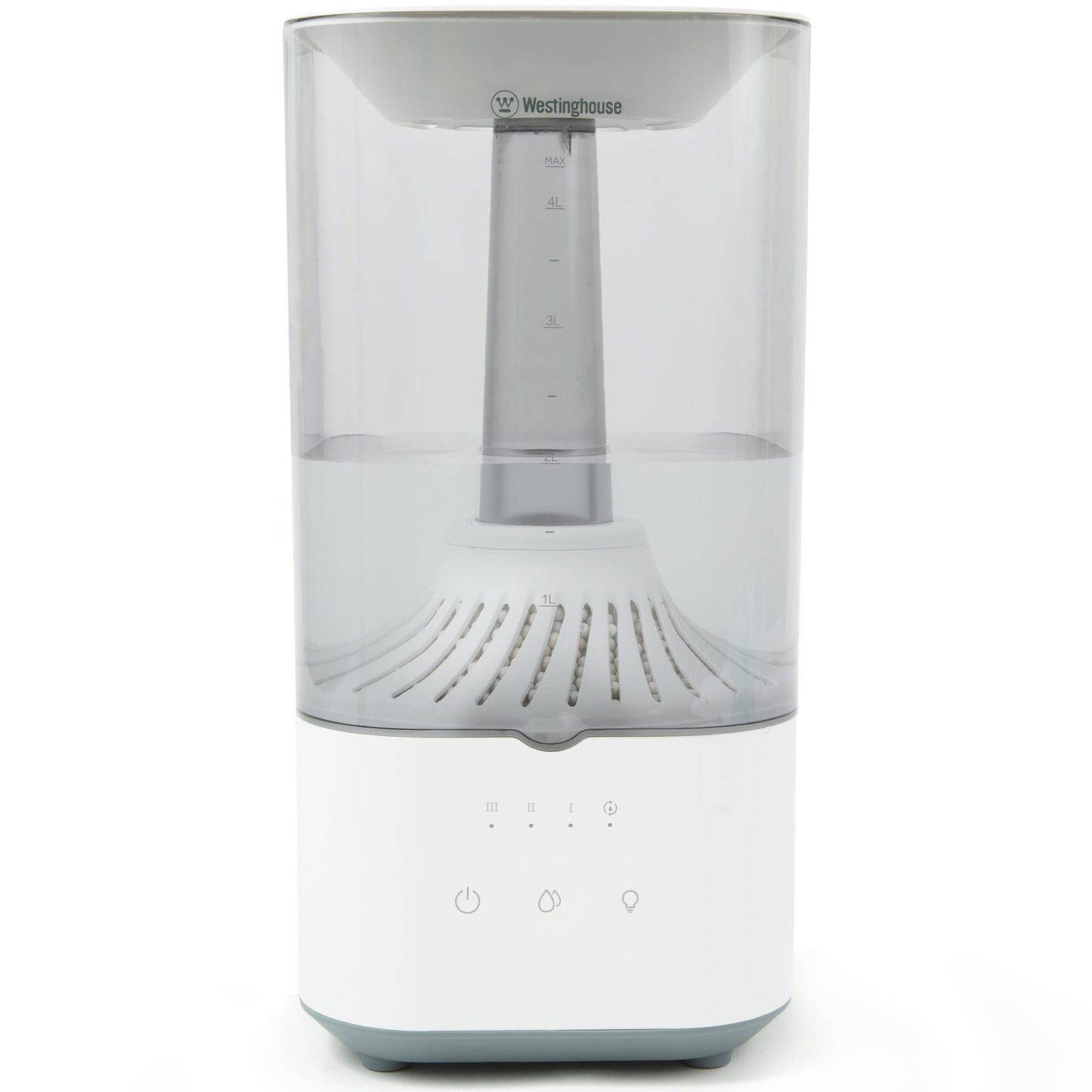 Westinghouse Ultrasonic Cool Mist Adjustable Humidifier, 4.5L Top Fill with LED Night Light and Touch Button Control