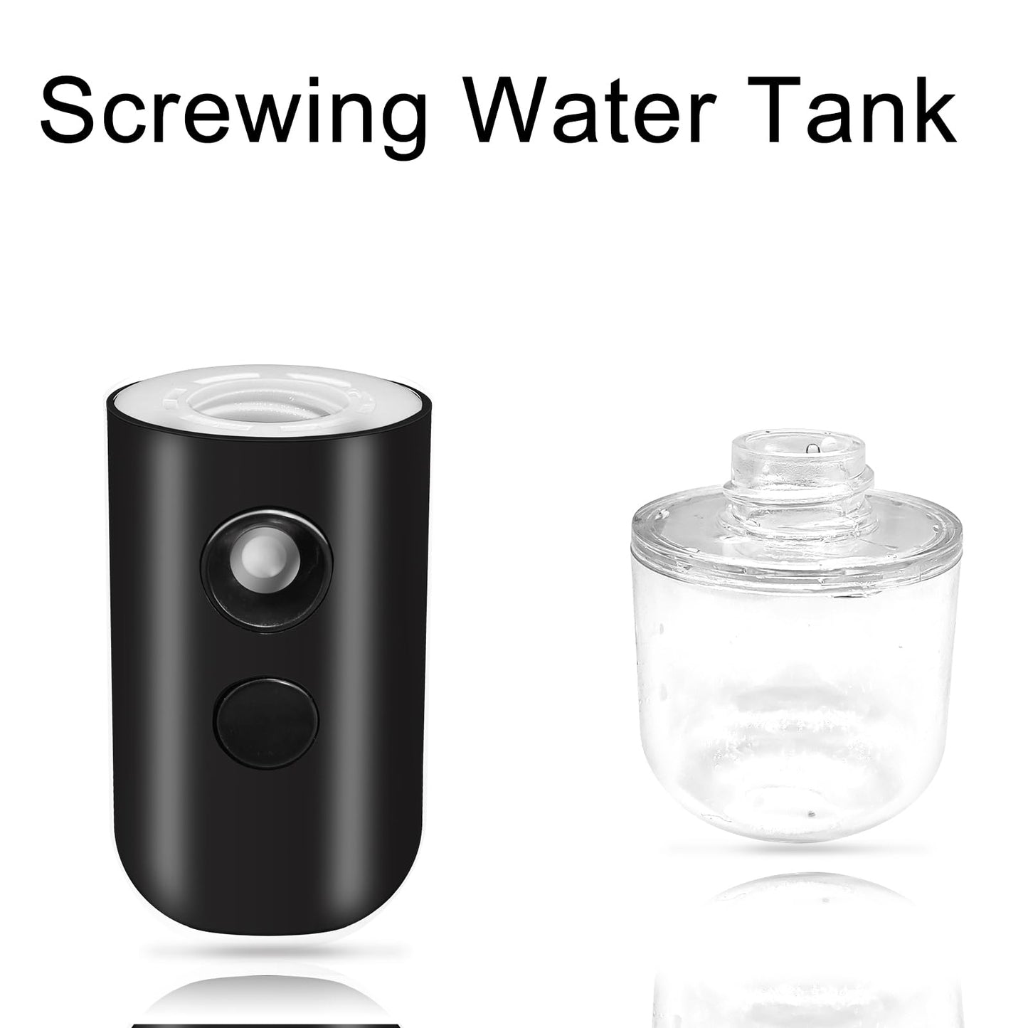 Kingsmile Nano Mist Sprayer, Electric Nano Mister, Portable Face Mister for Eyelash Extensions & Daily Care, Mini Face Humidifier, Facial Mister with 1OZ /30ML Large Capacity Screwing Water Tank Black