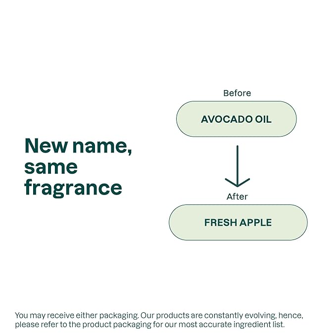 ATTITUDE Body Wash for Sensitive Skin with Oat, EWG Verified, Dermatologically Tested, Vegan, Fresh Apple Scent, 16 Fl Oz