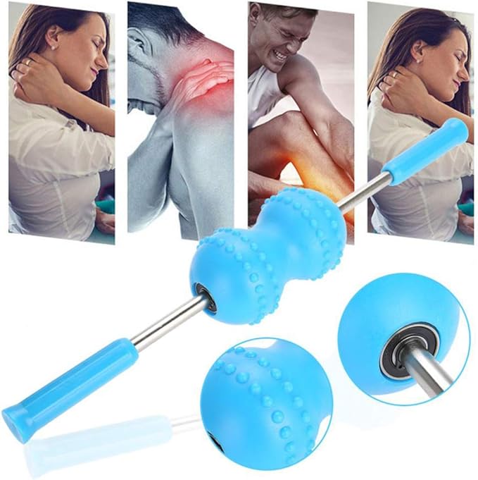 Back Roller, Multifunctional Muscle Roller Stick, 18.9 Inch Stick Massage Rollers, Blue Foam Rollers for Yoga, Recovery, Workouts