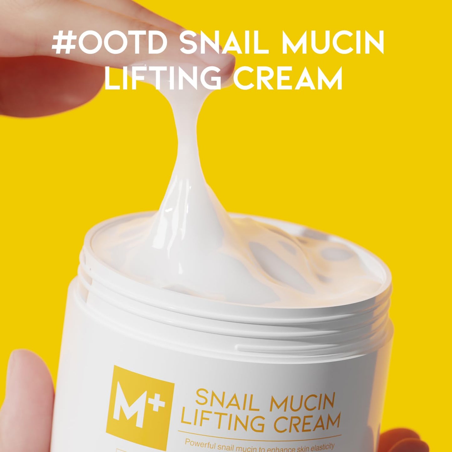 #OOTD Snail Mucin Moisturizer Cream For Face, Lifting & Deep Hydrating Ceam For Face And Neck, Anti Aging, Smoothing, Korean Skincare For Glass Skin (3.38 Fl Oz)