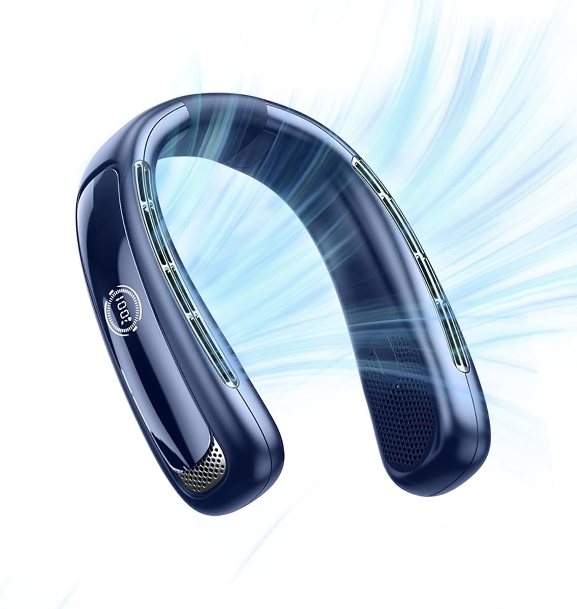 Portable Neck Fan Personal Air Conditioner 5200mah Bladeless Cooling Neck Fan Portable Rechargeable That Blow Cold Air Neck Cooler Wearable Fan Around Your Neck For Men Women Travel Essentials Gift