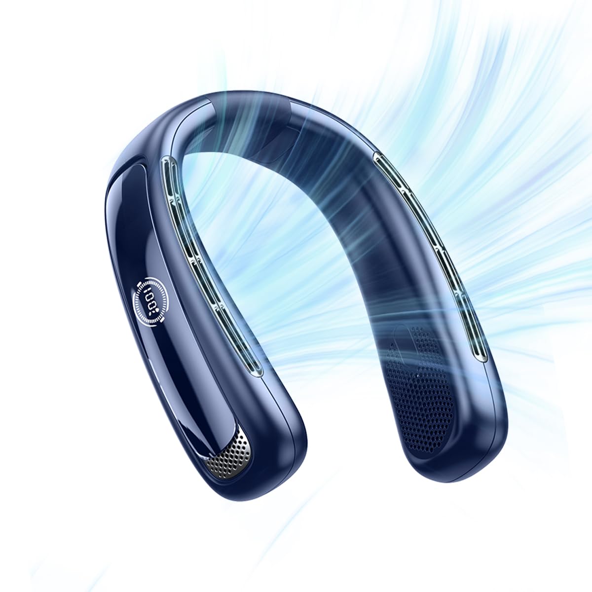 Portable Neck Fan Personal Air Conditioner 5200mah Bladeless Cooling Neck Fan Portable Rechargeable That Blow Cold Air Neck Cooler Wearable Fan Around Your Neck For Men Women Travel Essentials Gift