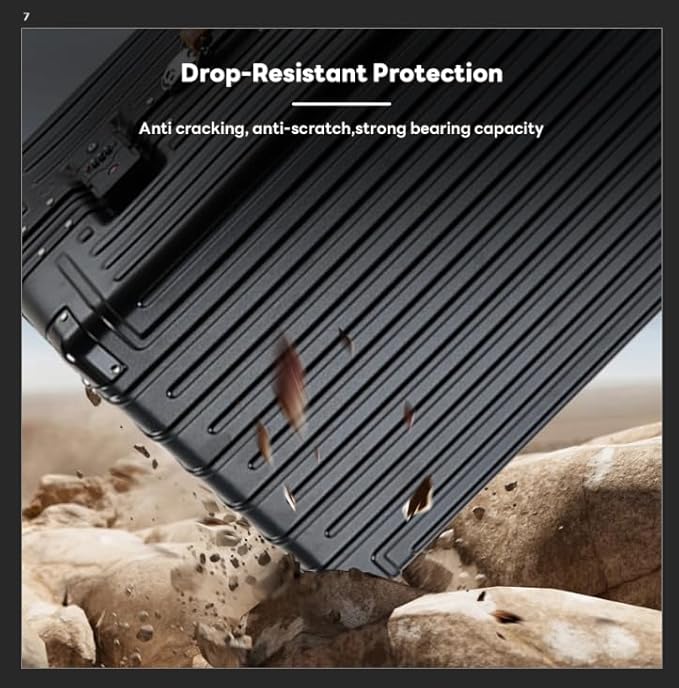 20 Inch Carry On Luggage Suitcase TSA Locks Approved Hardside Lightweight Suitcase With Cup Holder Carry-On Luggage With USB Port Zipperless Design Airline-Approved 360° 8 Double Spinner Wheels