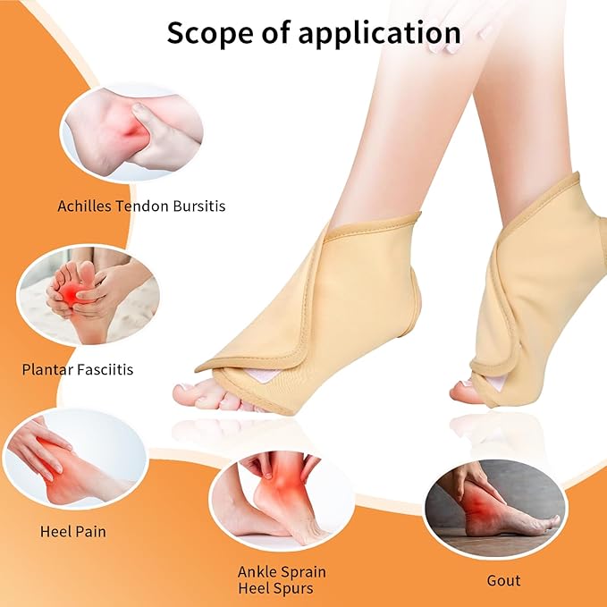 Castor Oil Pack, Reusable Castor Oil Packs Kit Adjustable Elastic Castor Oil Cloth Safe Organic German Cotton Plus Size for Belly, Waist, Back, Neck and Joint Care (Feet Pack)