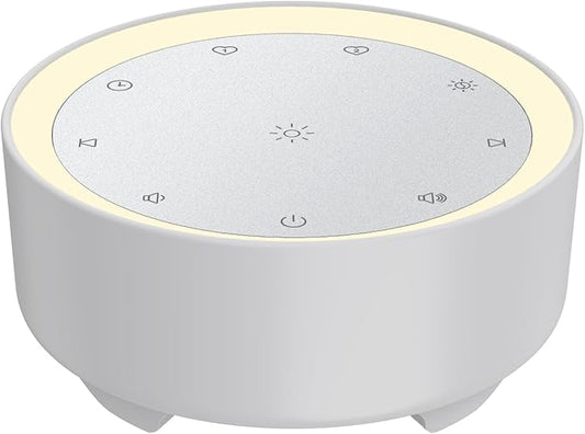 Kipcush Sound Machine & Night Light for Adults, Baby, Kids. White Noise Machine with 20 Soothing Sleep Sounds. Small Size & Portable Design for Bedroom (Gray, Small)