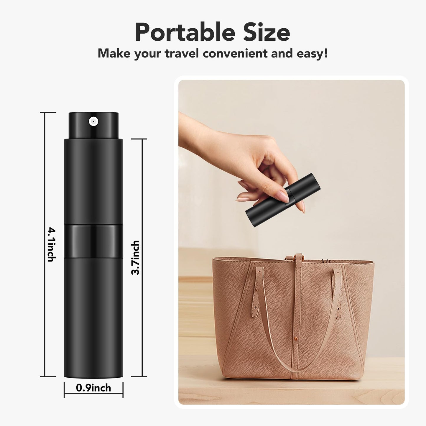 Laimiod 5PCS Perfume Atomizer Travel, Refillable Cologne Containers, Dispenser Spray Empty Bottle for Liquid Dispenser (5 Colors)