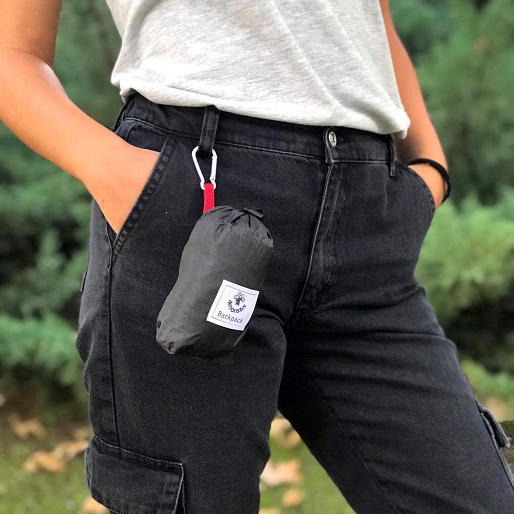 4Monster Hiking Daypack,Water Resistant Lightweight Packable Backpack for Travel Camping Outdoor (Grey, 24L)