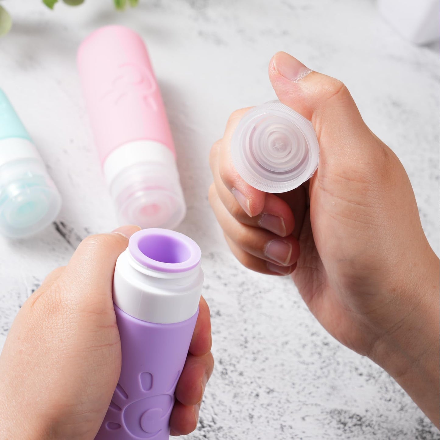 Zafit 18 Pack travel Bottles for Toiletries, TSA Approved Silicone Travel Containers Leak Proof Refillable Travel Accessories for Shampoo Conditioner Lotion Body Wash(Multicolored C)