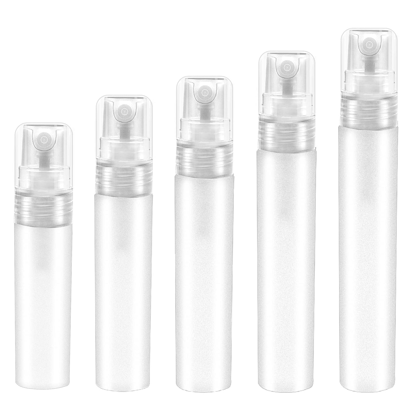Vin Beauty 5pcs Perfume Plastic Mini Spray Bottles for Travel Mister Small Empty Spritzer Bottles Sample Containers for Hair Face Plants