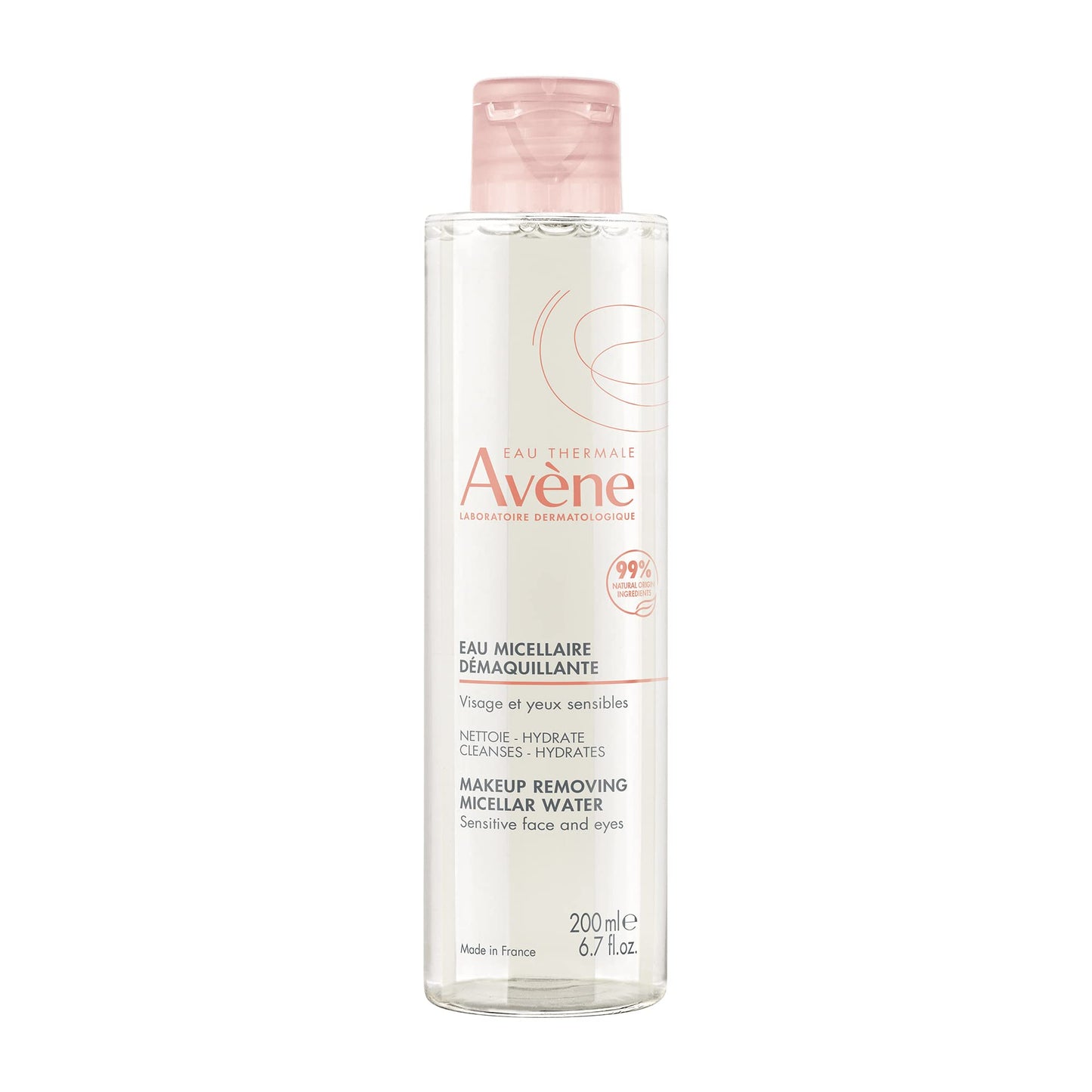 Avène Micellar Lotion Cleansing Water - Soap-Free 3-in-1 Cleanser, Toner, Make-up Remover - All Skin Types - Non-Comedogenic - 6.7 Fl Oz