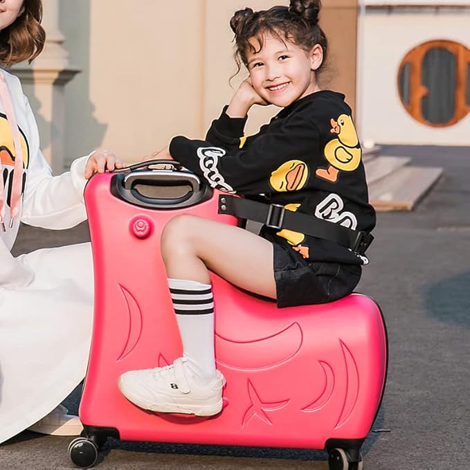 Kids Ride On Suitcase with Wheels, Scooter Luggage for Toddlers Travel, Durable Children's Suitcase for Boys & Girls Ages 2-12 Years