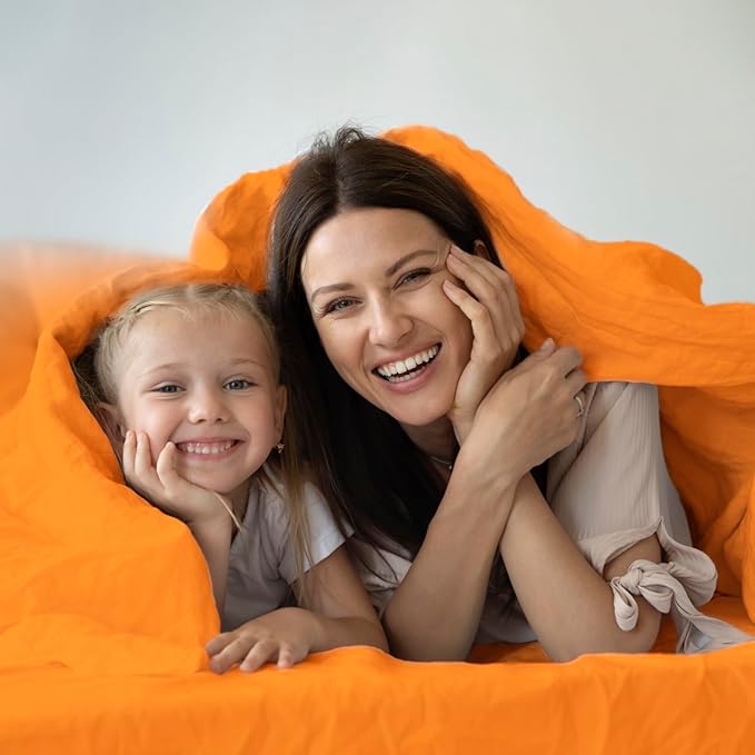 CAI TENG Fleece Throw Blanket Bulk 6 Pack Kids Blankets Throws Soft Lightweight Cozy Polar Fleece50 x 60 Solid Pet-Friendly Bed Sofa Couch Fleece Fabric Travel Wedding Gift Outdoor Orange