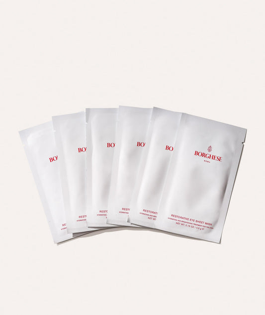 Borghese Restorative Eye Sheet Masks - Nourishing and Brightening Under Eye Treatment Masks, 6 Pairs