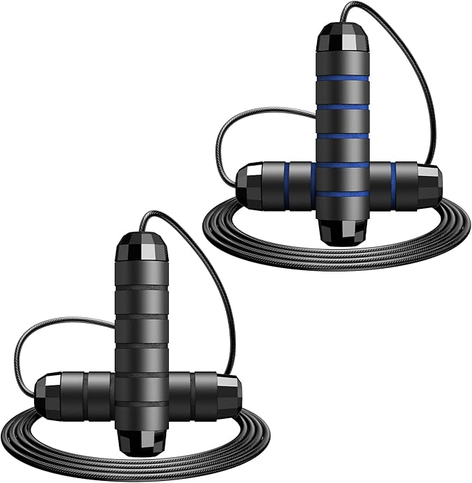 Jump Rope,Tangle-Free Rapid Speed Jump Rope with Ball Bearings for Men,Women and Kids,Adjustable Steel Skipping Rope with Ergonomic Foam Handles,A Ideal Equipment and Accessories for Workout,Fitness,Exercise,Home Gym,Slim Body