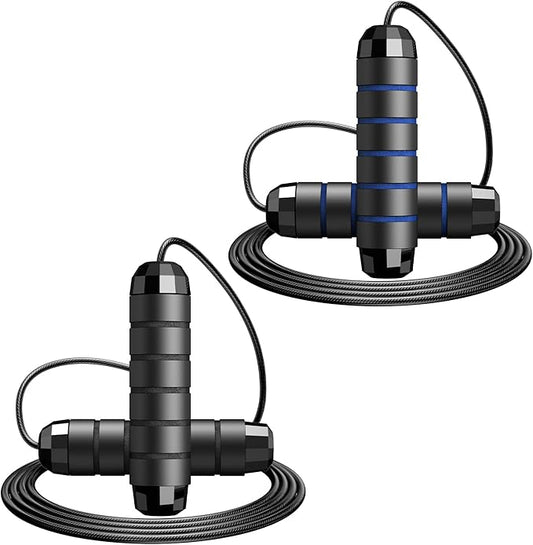 Jump Rope,Tangle-Free Rapid Speed Jump Rope with Ball Bearings for Men,Women and Kids,Adjustable Steel Skipping Rope with Ergonomic Foam Handles,A Ideal Equipment and Accessories for Workout,Fitness,Exercise,Home Gym,Slim Body